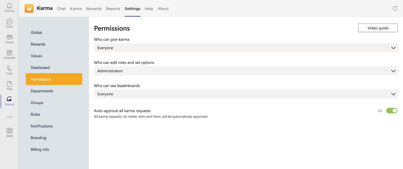 permission settings