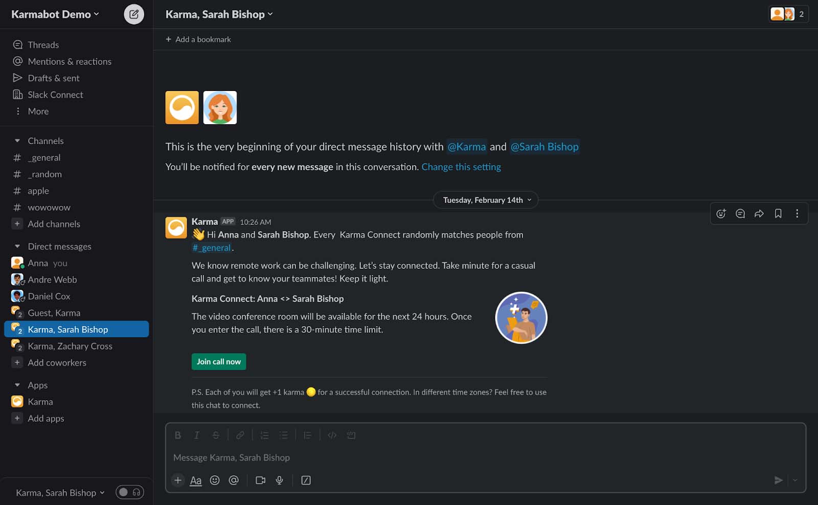 Karma Connect Slack